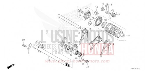 BARILLET DE SELECTION CBR500RAT de 2026